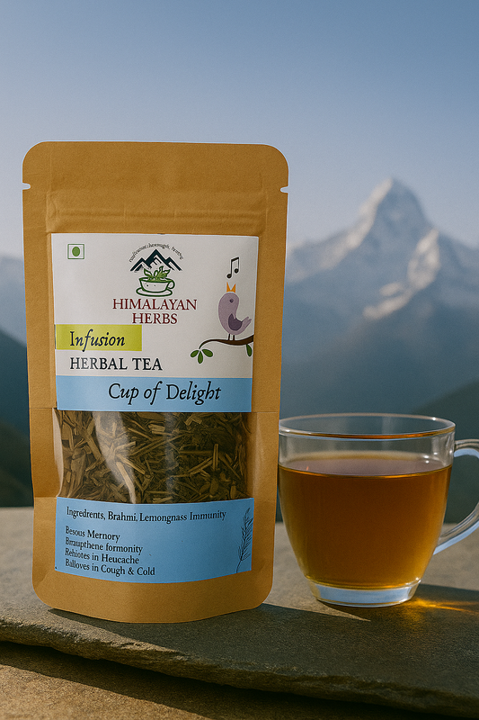 Cup of Delight [Brahmi, Lemongrass, Tulsi & Mint Infusion Herbal Tea]